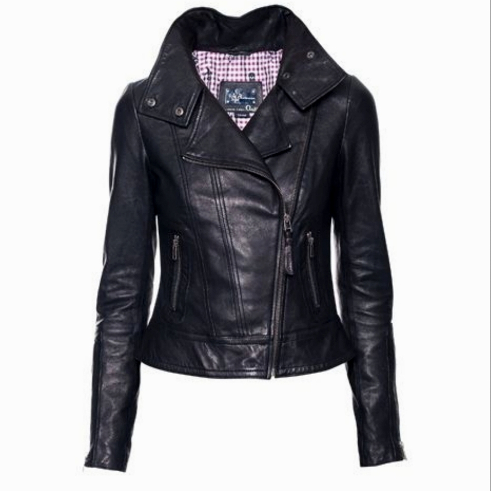 Mackage Jordana Genuine Lamb Leather Moto Jacket